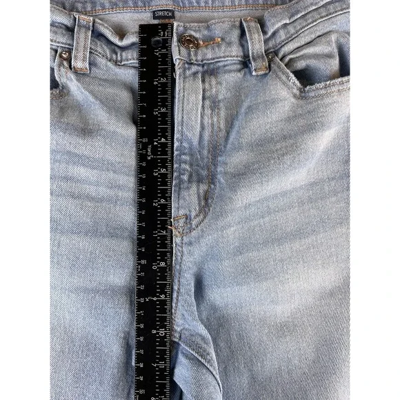 American Eagle Super High-Rise Straight Jeans Womens Size 8 Extra Long Blue - Picture 5 of 9